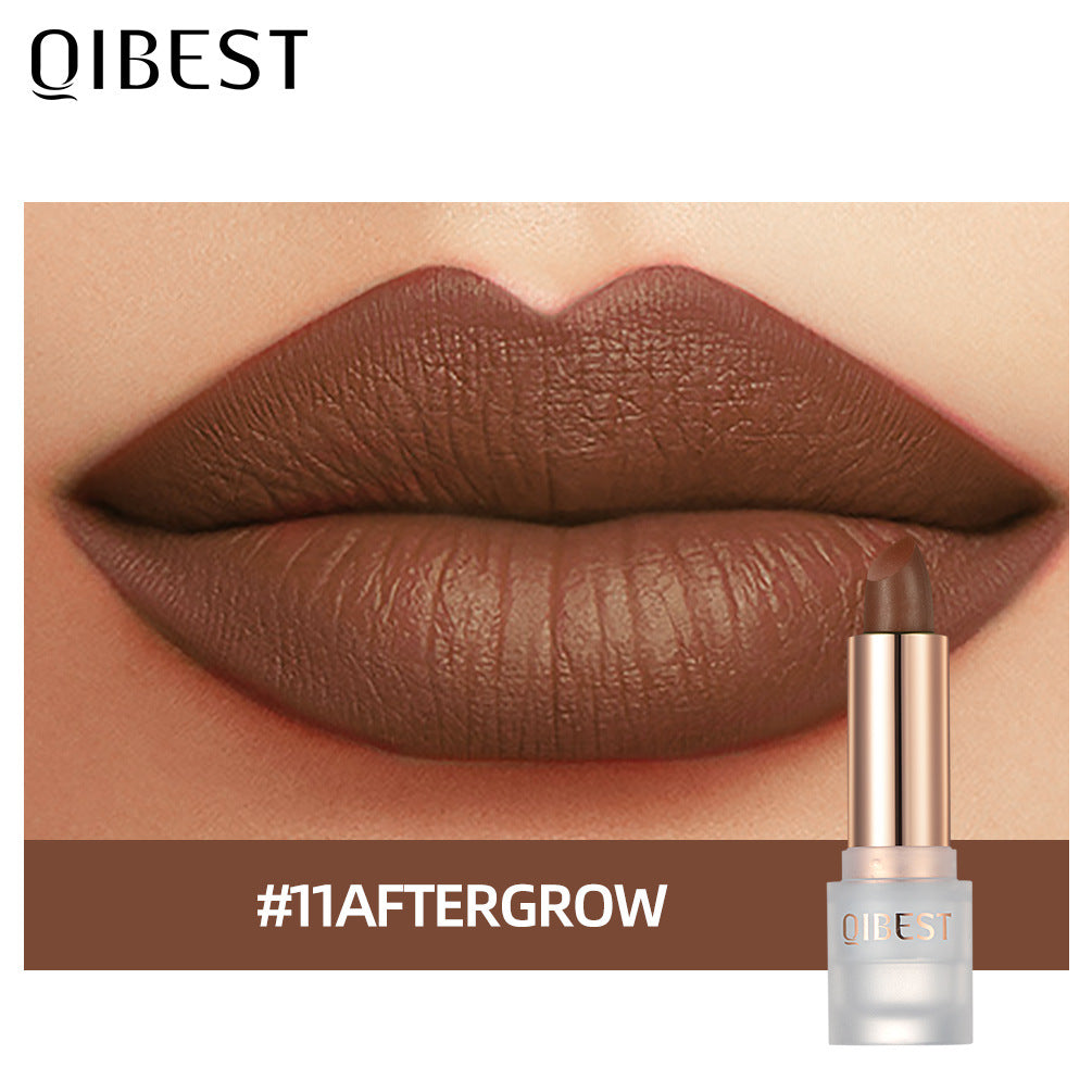 QIBEST Velvet Matte Lipstick — 11 Shades, Long-Lasting Color