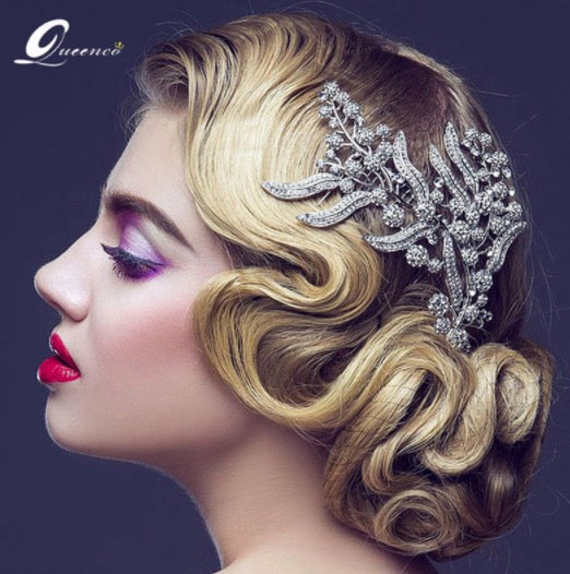 Peineta de dama de honor para mujer, accesorios de boda para el cabello, tocado de novia con hojas, accesorios para el cabello, joyería de boda, pieza de pelo para novia