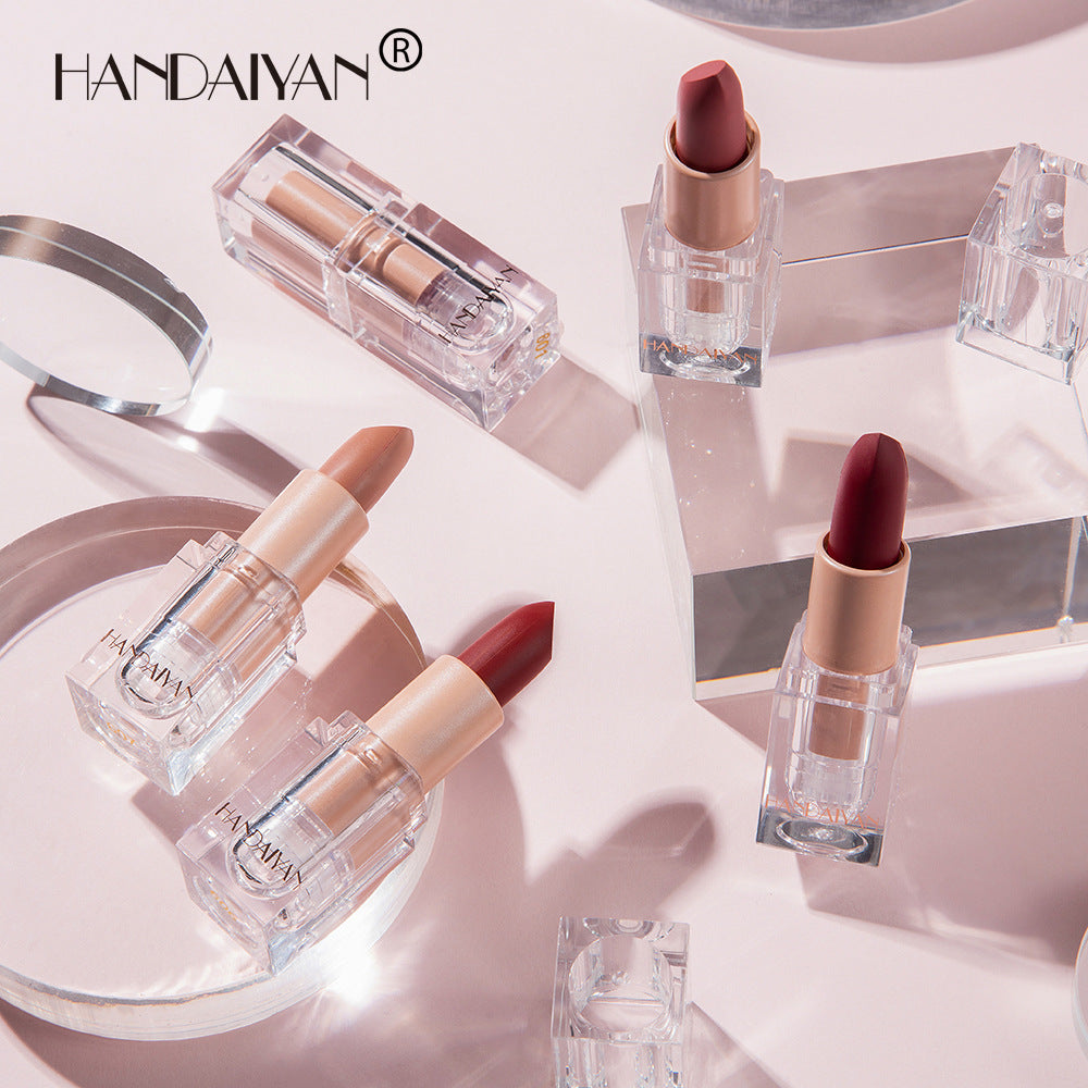 HANDAIYAN Ice Cube Matte Lipstick — 12 Shades, No-Fade Formula