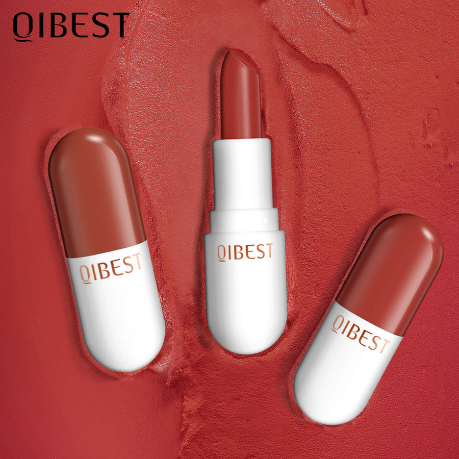 QIBEST Mini Capsule Lipstick — Waterproof Matte in a Pill-Sized Tube