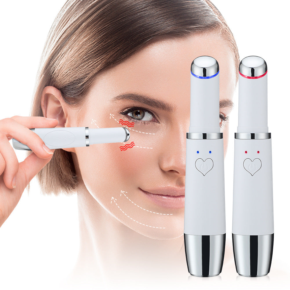 Instrumento de Belleza Ocular Rojo y Azul, Instrumento de Belleza Ocular Doméstico, Masajeador Ocular Térmico, Vibración, Instrumento de Belleza Importado