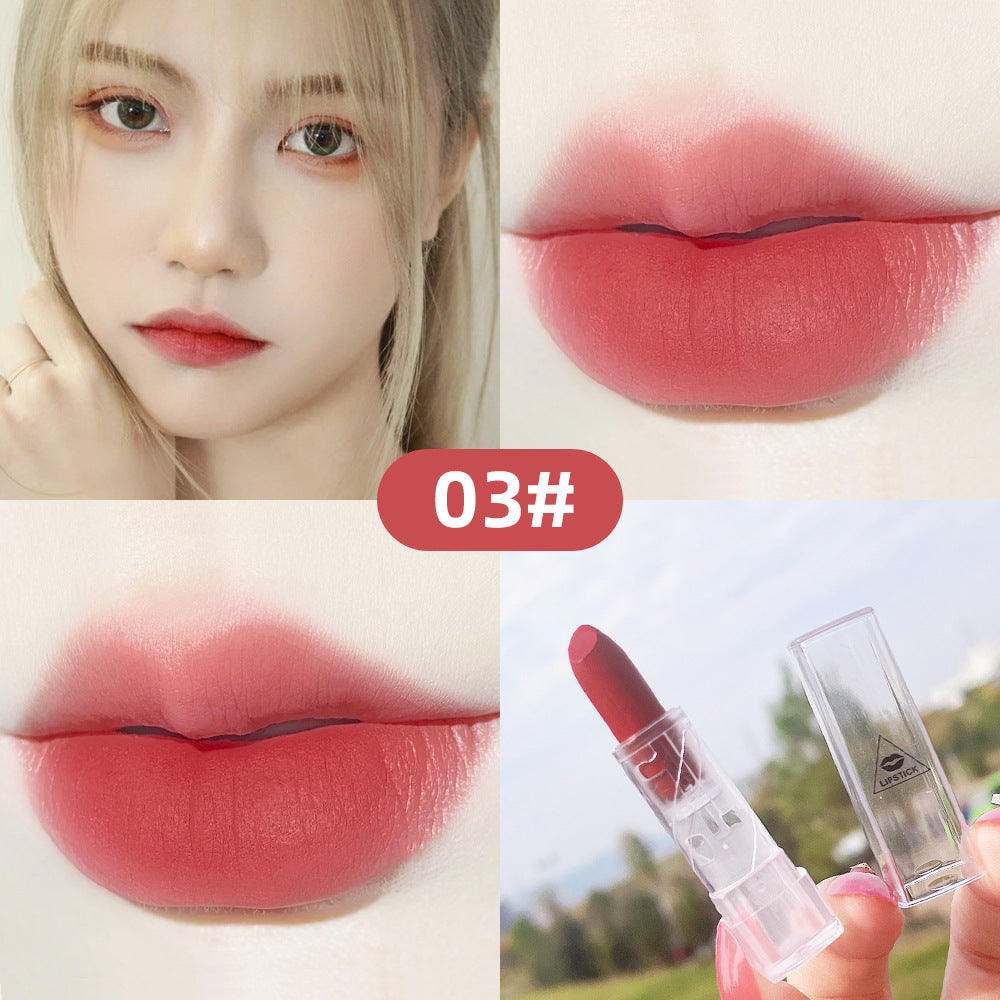 Transparent Shell Matte Lipstick — 10 Shades for Every Mood