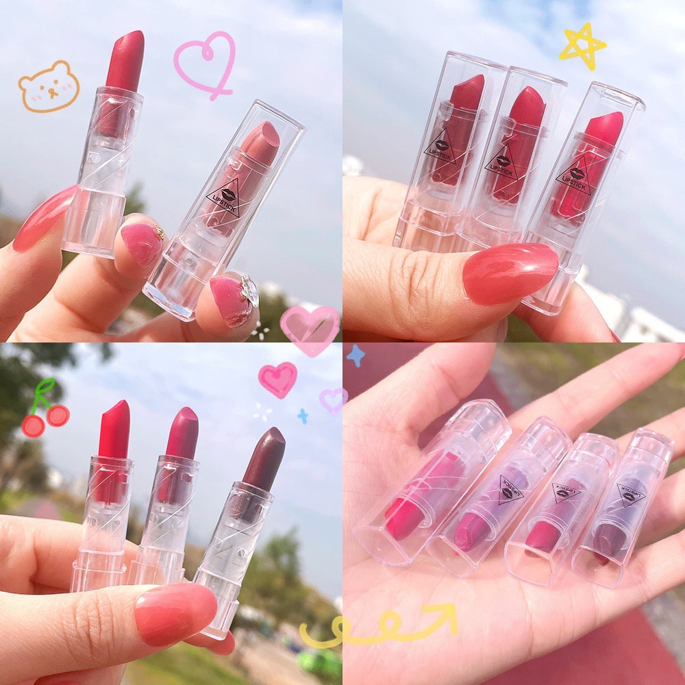 Transparent Shell Matte Lipstick — 10 Shades for Every Mood