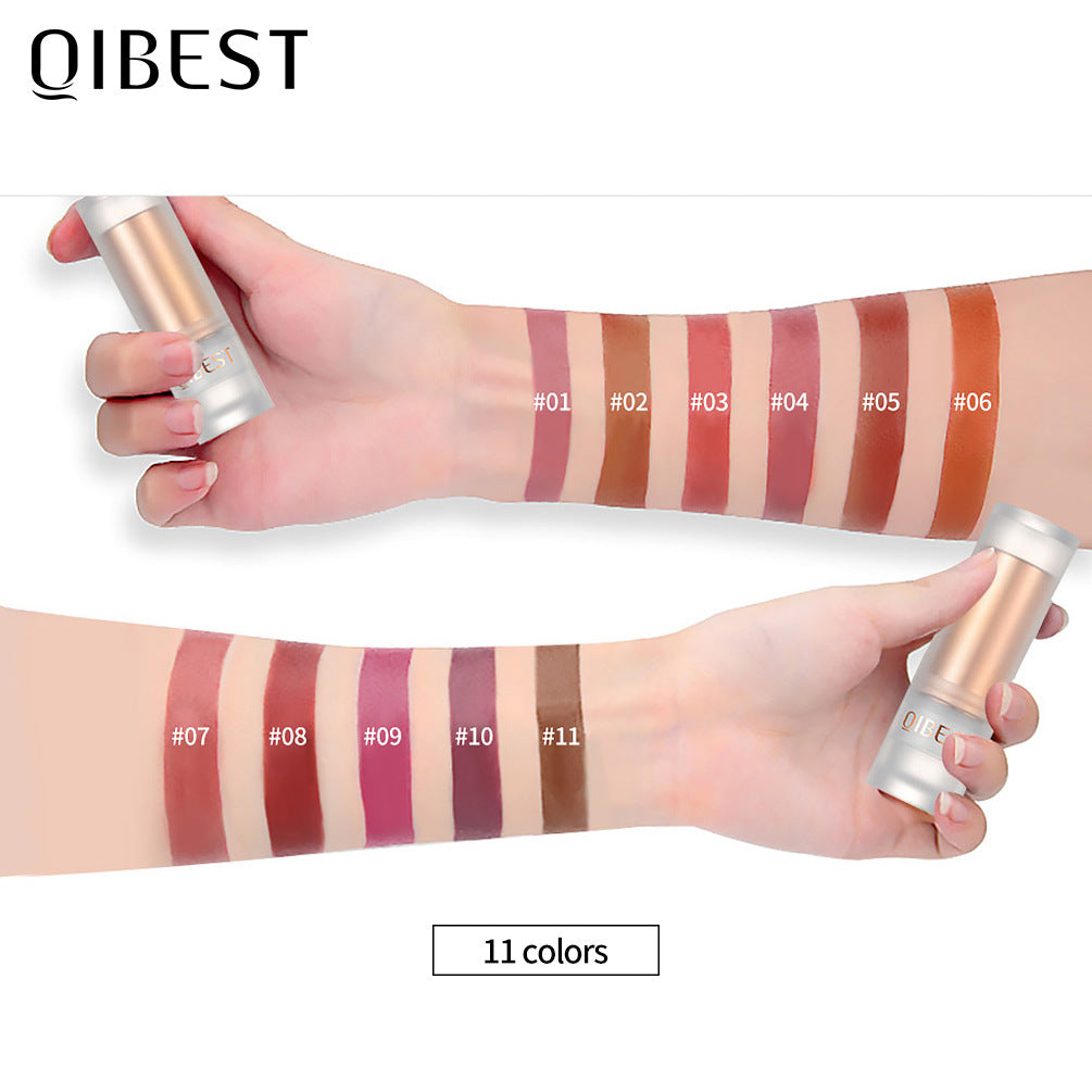 QIBEST Velvet Matte Lipstick — 11 Shades, Long-Lasting Color