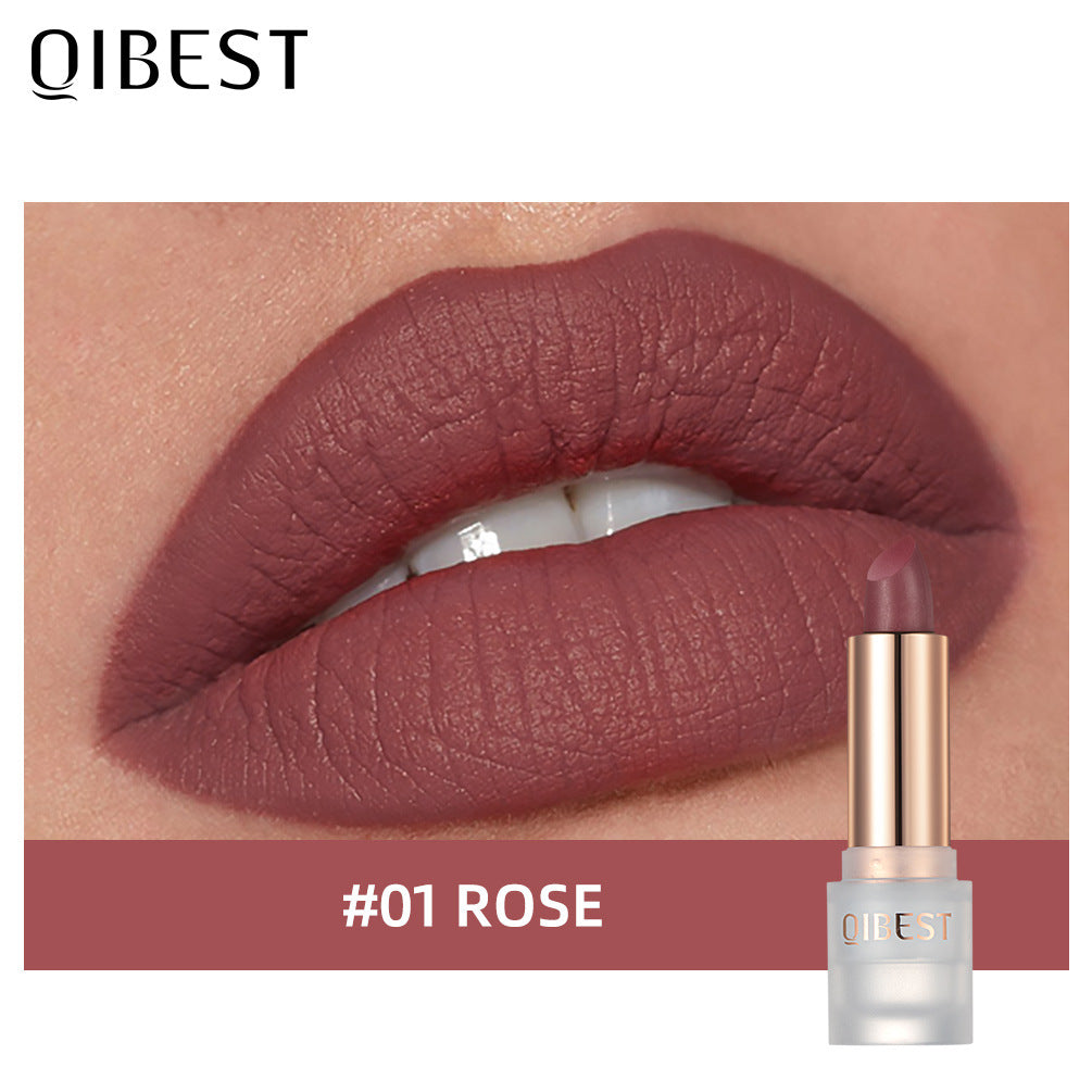 QIBEST Velvet Matte Lipstick — 11 Shades, Long-Lasting Color