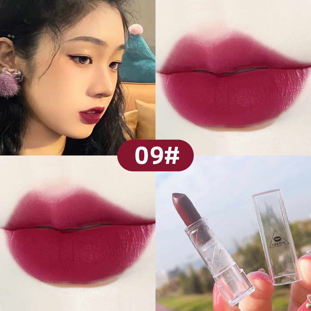 Transparent Shell Matte Lipstick — 10 Shades for Every Mood