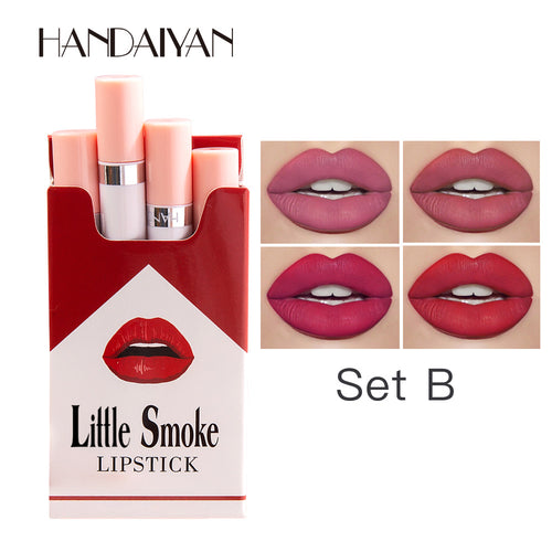 Cigarette Lipstick Set of 4 — Velvet Matte Finish