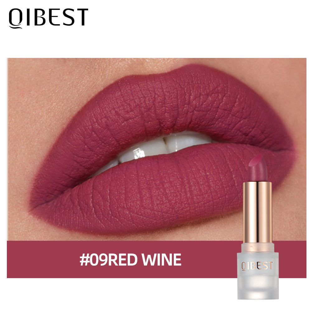 QIBEST Velvet Matte Lipstick — 11 Shades, Long-Lasting Color