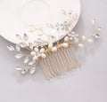 Peineta de perlas Tocado Peineta de cristal tejida a mano Accesorios para el cabello