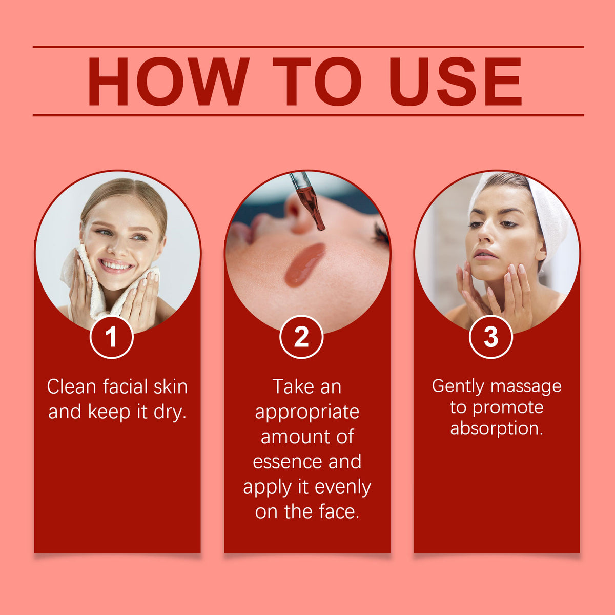 Esencia facial que hidrata suavemente la piel del rostro con un suero de belleza para el cuidado diario, hidratante y humectante.