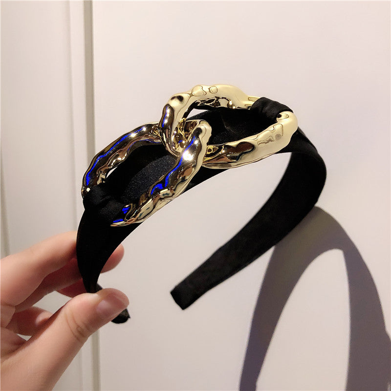 Diadema de resina con cadena estilo retro, versátil, moderna y perfecta para salir, nuevos accesorios para el cabello