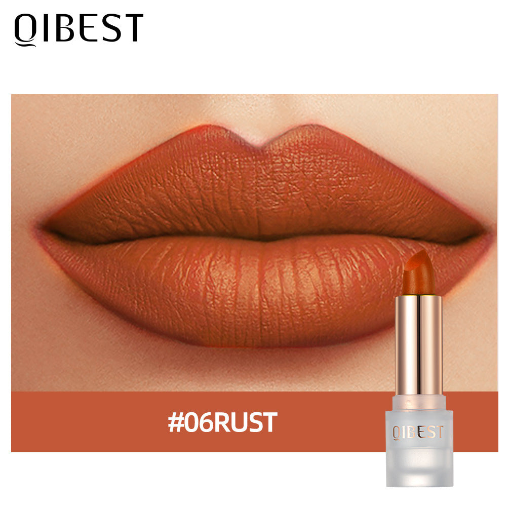 QIBEST Velvet Matte Lipstick — 11 Shades, Long-Lasting Color