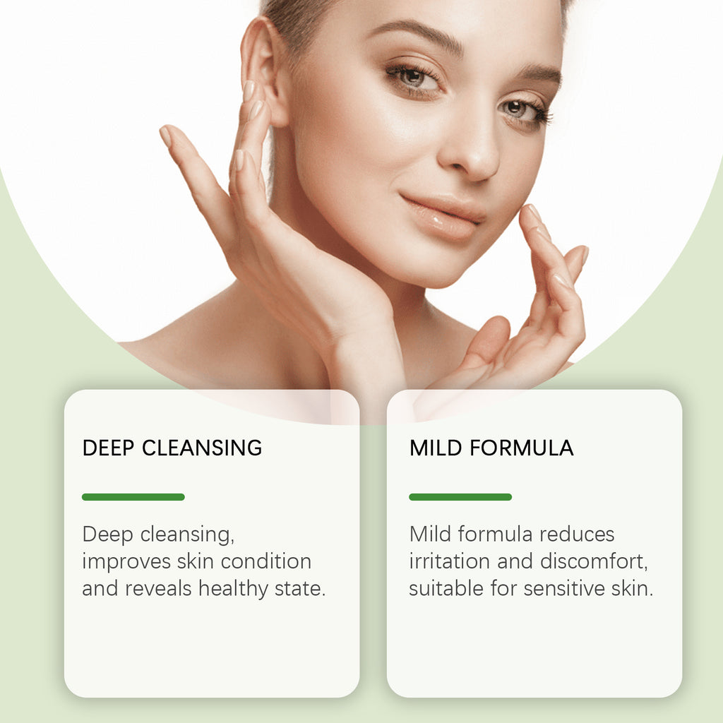 Set de cuidado de la piel con gel limpiador de té verde, control de grasa, limpieza, equilibrio e hidratación