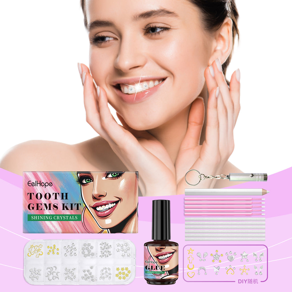 Kit de Belleza Dental Moda Belleza Decorativa Diamante Combinación Personalidad Brillo Ilumina Sonrisa Estilo