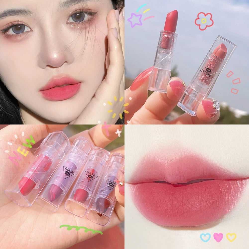 Transparent Shell Matte Lipstick — 10 Shades for Every Mood