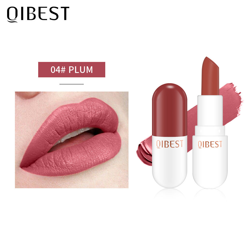 QIBEST Mini Capsule Lipstick — Waterproof Matte in a Pill-Sized Tube