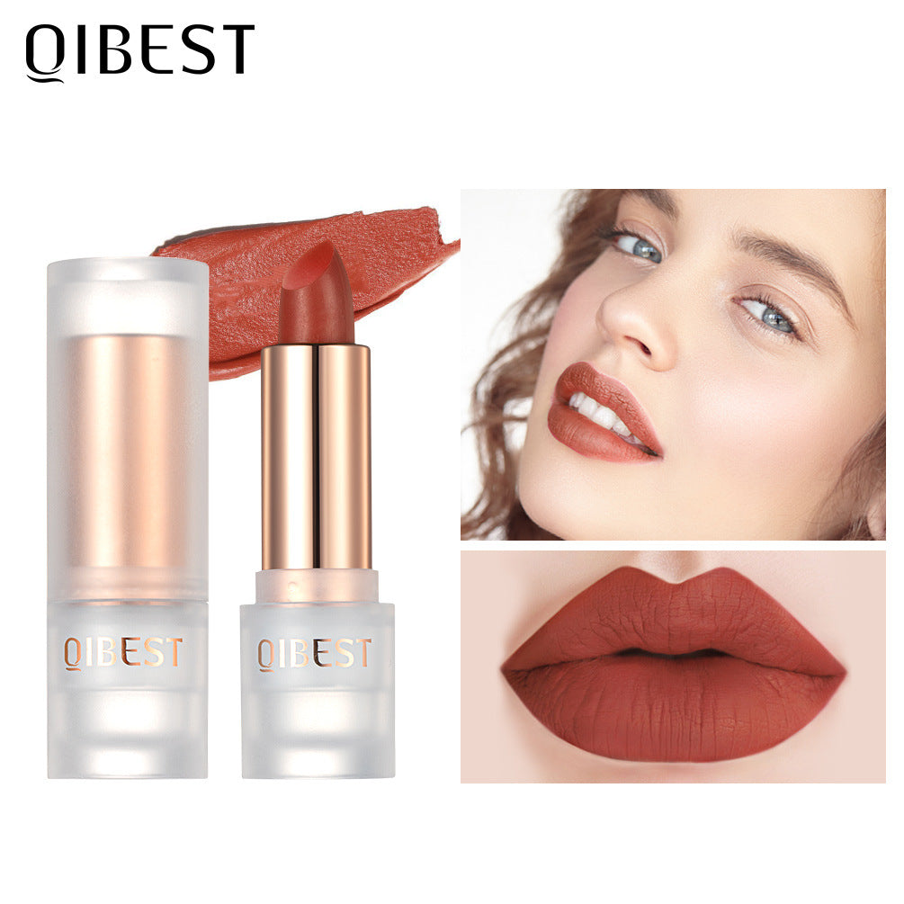 QIBEST Velvet Matte Lipstick — 11 Shades, Long-Lasting Color