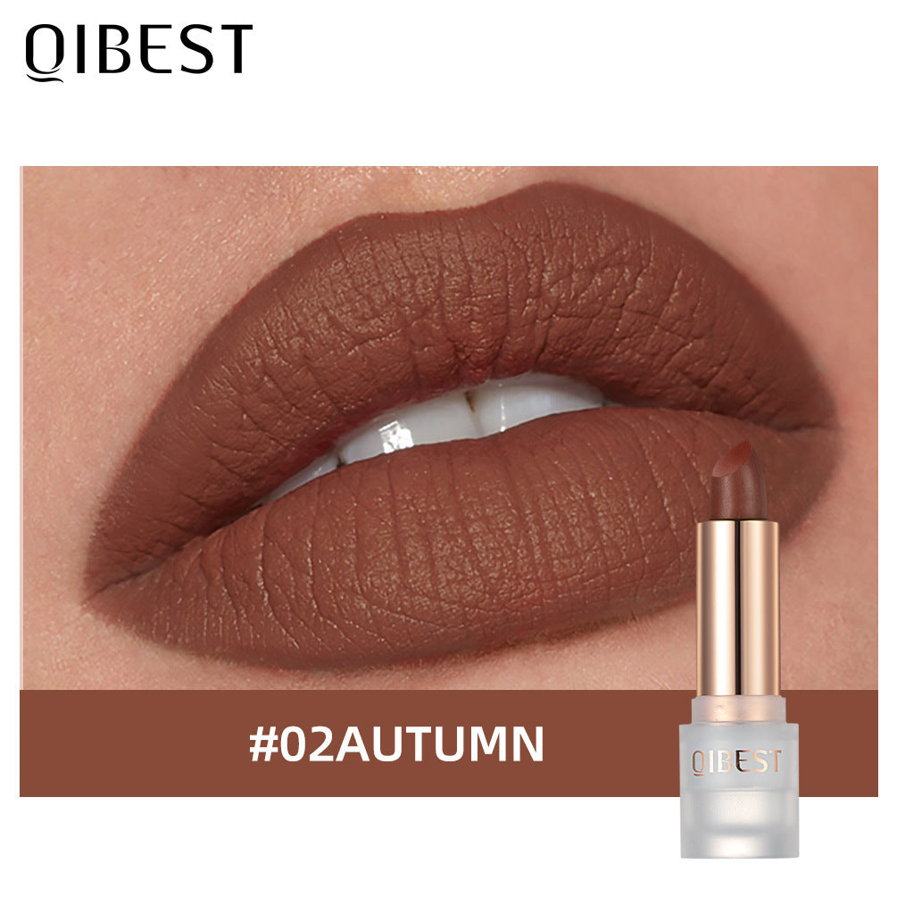 QIBEST Velvet Matte Lipstick — 11 Shades, Long-Lasting Color