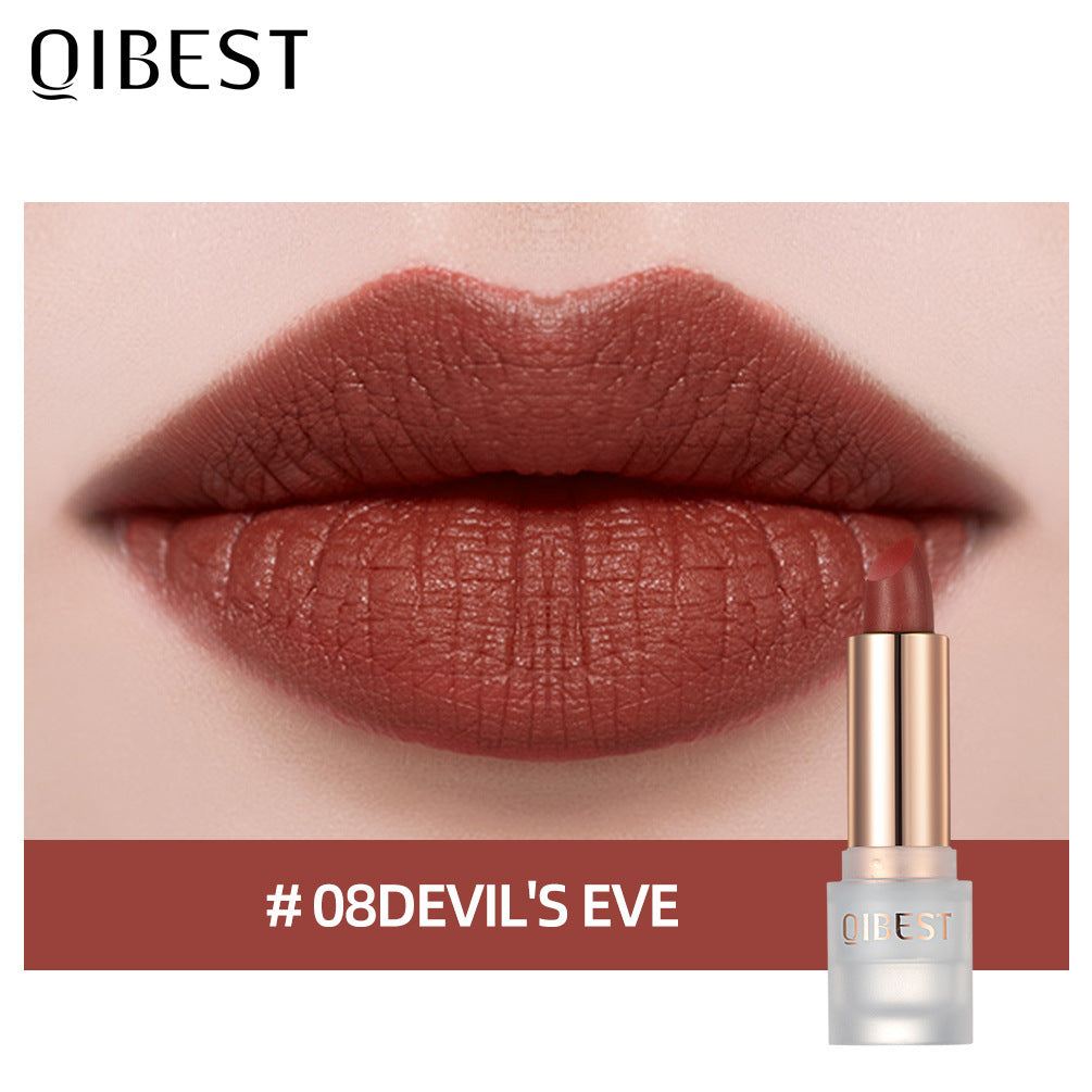 QIBEST Velvet Matte Lipstick — 11 Shades, Long-Lasting Color