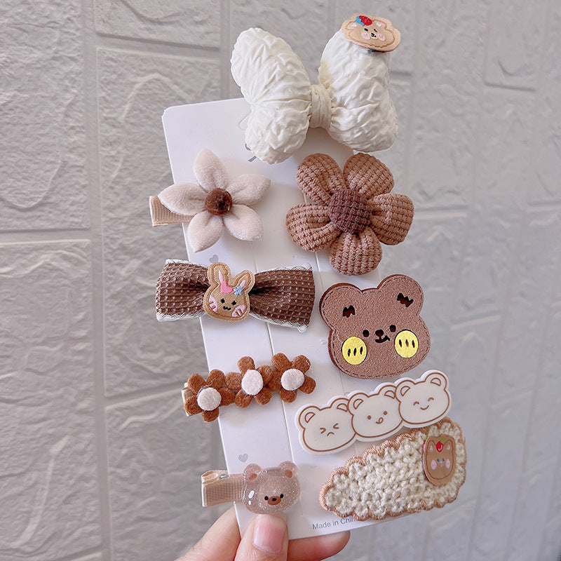 Nuevos accesorios para el cabello de otoño e invierno, pinza para el cabello, tocado para niñas, linda pinza lateral de felpa