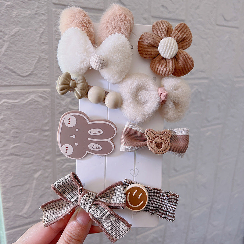 Nuevos accesorios para el cabello de otoño e invierno, pinza para el cabello, tocado para niñas, linda pinza lateral de felpa